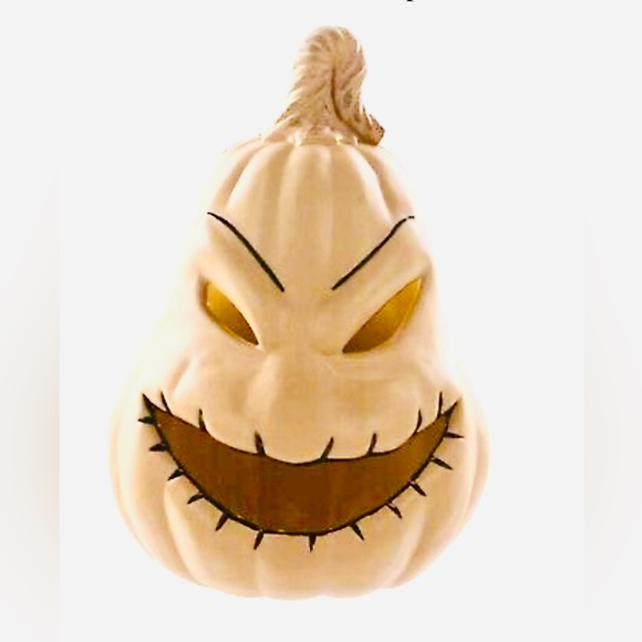 The Nightmare Before Christmas Oogie Boogie Light Up 10" Pumpkin New - Picture 2 of 6